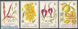 Solomon Islands 1989 Orchids 4v, Mint NH, Nature - Flowers & Plants - Orchids - Isole Salomone (1978-...)