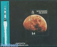 Solomon Islands 1989 Moonlanding S/s, Mint NH, Science - Transport - Astronomy - Space Exploration - Astrología
