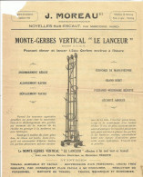 Page  Publicitaire  AGRICOLE AGRICULTURE  J MOREAU Monte-gerbes Vertical LE LANCEUR NOYELLES-SUR-ESCAUT - Publicités