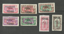 TCHAD N°19, 20, 22, 24, 25, 27, 29 Cote 4.50€ - Gebraucht