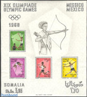Somalia 1968 Olympic Games Mexico S/s, Mint NH, Sport - Athletics - Basketball - Olympic Games - Sport (other And Mixed) - Athletics