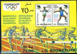 Somalia 1987 Olymphilex S/s, Mint NH, Sport - Athletics - Olympic Games - Atletica