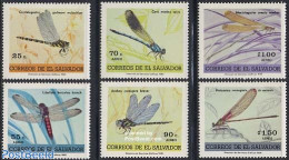El Salvador 1985 Dragonflies 6v, Mint NH, Nature - Insects - El Salvador