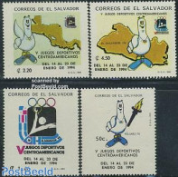 El Salvador 1993 Central American Games 4v, Mint NH, Sport - Various - Sport (other And Mixed) - Maps - Geographie