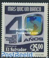 El Salvador 1999 Interamerican Development Bank 1v, Mint NH, Various - Banking And Insurance - Maps - Geographie