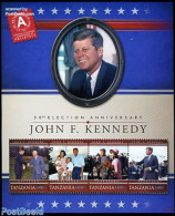 Tanzania 2010 J.F. Kennedy 4v M/s, Mint NH, History - American Presidents - Politicians - Tanzania (1964-...)