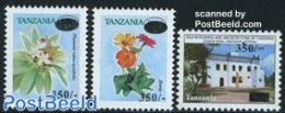 Tanzania 2007 Overprints 3v, Mint NH, Nature - Flowers & Plants - Tansania (1964-...)
