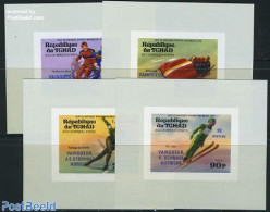Chad 1976 Winter Olympics Winners 4 S/s, Mint NH, Sport - Olympic Winter Games - Skating - Skiing - Andere & Zonder Classificatie