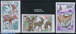Chad 1985 Animals 3v Imperforated, Mint NH, Nature - Animals (others & Mixed) - Autres & Non Classés