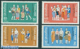 Thailand 1972 Costumes 4v, Mint NH, Various - Costumes - Kostums