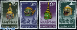 Thailand 1975 Masks 4v, Mint NH, Various - Folklore - Art - Art & Antique Objects - Thaïlande