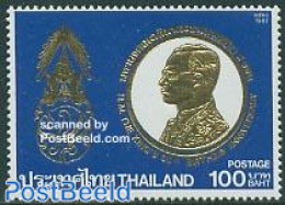 Thailand 1987 King Birthday 1v Gold, Mint NH - Thaïlande