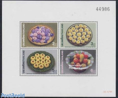 Thailand 1990 Letter Week S/s, Mint NH, Health - Nature - Food & Drink - Fruit - Roses - Food