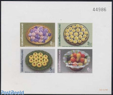 Thailand 1990 Letter Week S/s Imperforated, Mint NH, Health - Nature - Food & Drink - Fruit - Roses - Levensmiddelen