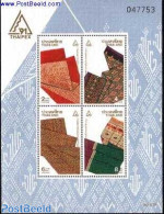 Thailand 1991 Thaipex S/s, Mint NH, Various - Textiles - Textiel