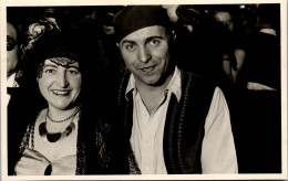 CP Carte Photo D'époque Photographie Vintage Bal Costumé Fête Déguisement  - Couples