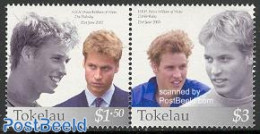 Tokelau Islands 2003 Prince William 2v [:], Mint NH, History - Kings & Queens (Royalty) - Royalties, Royals