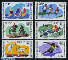 Togo 1976 Olympic Games 6v, Mint NH, Sport - Transport - Athletics - Fencing - Kayaks & Rowing - Olympic Games - Saili.. - Leichtathletik