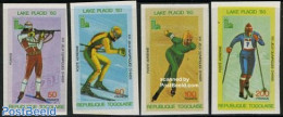 Togo 1980 Olympic Winter Games 4v Imperforated, Mint NH, Sport - Olympic Winter Games - Shooting Sports - Skating - Schieten (Wapens)