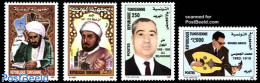 Tunisia 2000 Famous Persons 4v, Mint NH, History - Performance Art - Politicians - Music - Musique