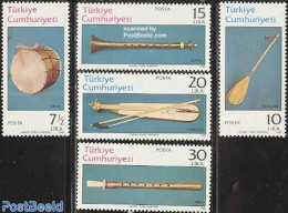 Türkiye 1982 Music Instruments 5v, Mint NH, Performance Art - Music - Musical Instruments - Sonstige & Ohne Zuordnung