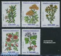 Türkiye 2001 Medical Plants 5v, Mint NH, Health - Nature - Health - Flowers & Plants - Autres & Non Classés