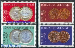 Türkiye 2001 Coins 4v, Mint NH, Various - Money On Stamps - Other & Unclassified