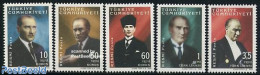 Türkiye 2006 On Service, Kemal Ataturk 5v, Mint NH, History - Politicians - Autres & Non Classés
