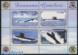 Türkiye 2004 Submarines 4v M/s, Mint NH, History - Transport - Decorations - Ships And Boats - Autres & Non Classés