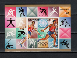 Equatorial Guinea 1972 Olympic Games Munich, Athletics, Football Soccer, Judo, Cycling Etc. S/s Imperf. MNH - Sommer 1972: München