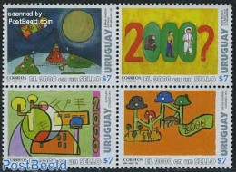 Uruguay 1999 Future On Stamps 4v [+], Mint NH, Art - Children Drawings - Uruguay