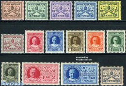 Vatican 1929 Definitives 15v, Mint NH, Religion - Pope - Unused Stamps