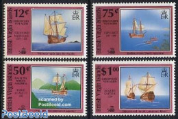 Virgin Islands 1991 Discovery Of America 4v, Mint NH, History - Transport - Explorers - Ships And Boats - Esploratori