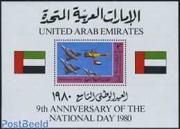 United Arab Emirates 1980 National Day S/s, Mint NH, Transport - Helicopters - Aircraft & Aviation - Hélicoptères
