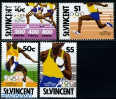 Saint Vincent 1988 Olympic Games 4v, Mint NH, Sport - Athletics - Boxing - Olympic Games - Athletics