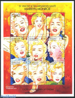 Saint Vincent 1995 Marilyn Monroe 9v M/s, Mint NH, Performance Art - Marilyn Monroe - Movie Stars - Actors