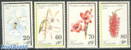 Vanuatu 1991 Orchids, Overprints 4v, Mint NH, Nature - Flowers & Plants - Orchids - Vanuatu (1980-...)