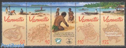 Vanuatu 2001 Sand Design 4v+tab [::T::], Mint NH, Nature - Turtles - Vanuatu (1980-...)