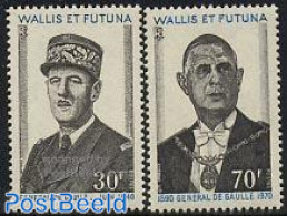 Wallis & Futuna 1971 Charles De Gaulle 2v, Mint NH, History - Politicians - Autres & Non Classés