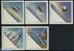 Yemen, Arab Republic 1963 Space Flights 5v, Mint NH, Transport - Space Exploration - Autres & Non Classés