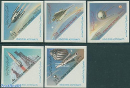 Yemen, Arab Republic 1963 Space Flights 5v Imperforated, Mint NH, Transport - Space Exploration - Autres & Non Classés