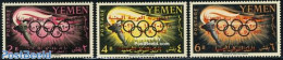 Yemen, Arab Republic 1963 Olympic Games 3v Overprints 27-9-1962, Mint NH, Sport - Olympic Games - Autres & Non Classés