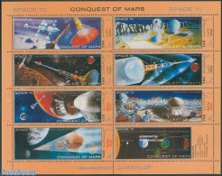 Yemen, Arab Republic 1971 Mars Conquest 7v M/s, Mint NH, Science - Transport - Astronomy - Space Exploration - Astrology