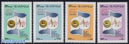 Yemen, Arab Republic 1990 Medical Council 4v, Mint NH, Health - Various - Health - Maps - Geografía