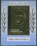 Yemen, Arab Republic 1968 M.L. King S/s, Gold, Mint NH, History - Religion - Nobel Prize Winners - Religion - Premio Nobel