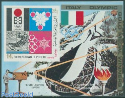 Yemen, Arab Republic 1971 Italian Olympic Winners S/s Imperforated, Mint NH, Sport - Olympic Winter Games - Autres & Non Classés