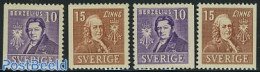 Sweden 1939 Linne/Berzelius 4v (3 Sides Perforated), Mint NH, Health - Science - Health - Chemistry & Chemists - Ongebruikt