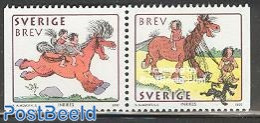 Sweden 2002 Comics, Fairhai 2v [:], Mint NH, Nature - Dogs - Horses - Art - Comics (except Disney) - Unused Stamps