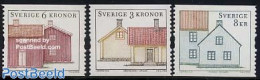 Sweden 2004 Houses 3v, Mint NH, Art - Architecture - Ongebruikt