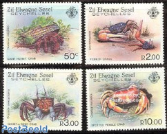 Seychelles, Zil Eloigne Sesel 1984 Crabs 4v, Mint NH, Nature - Shells & Crustaceans - Mundo Aquatico